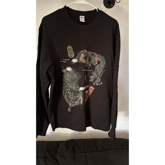 Uniqlo Ukiyo-e UT Museum Of Fine Arts Boston Collab Sweatshirt Black Size Large - Picture 2 of 5